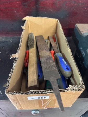 Box of assorted files, etc