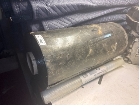 Large roll of black pallet wrapping
