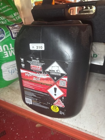 1x 20 L tub of hydrochloric acid