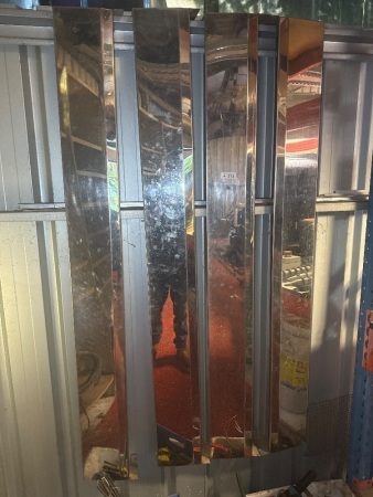 Four stainless steel sunvisors