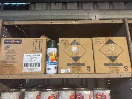 3 cartons of White Knight Quick dry gloss enamel spray cans - 12 per box