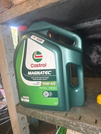 Unopened 10 L tub of Castrol Magnatec engine oil