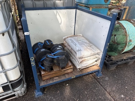 Metal framed storage bin