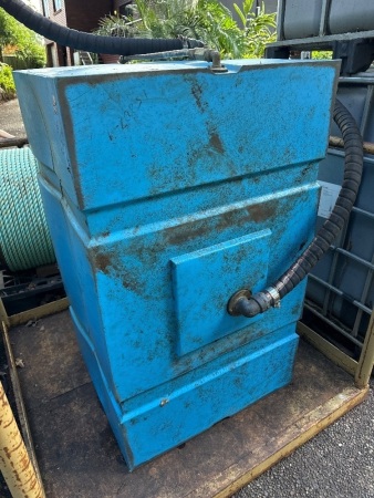 Square polyurethane liquid storage container - Contains pieces inside not sure what they are