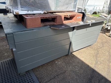 Wooden storage bench