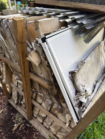 Crate of acoustic ceiling tiles
