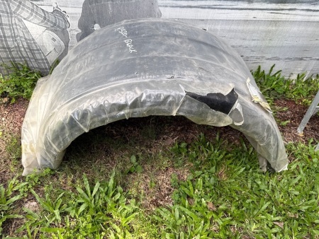 Black polyurethane truck wheel guard