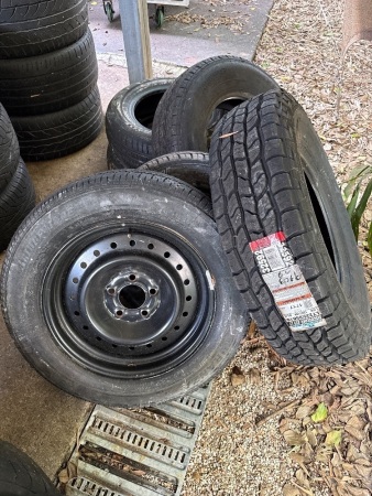 Assorted tyres and rims
