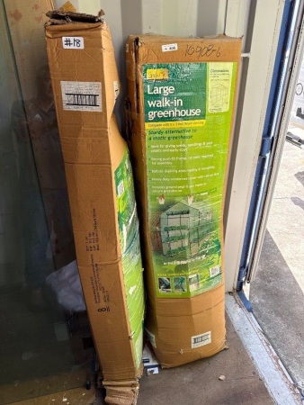 2x large walk-in greenhouses