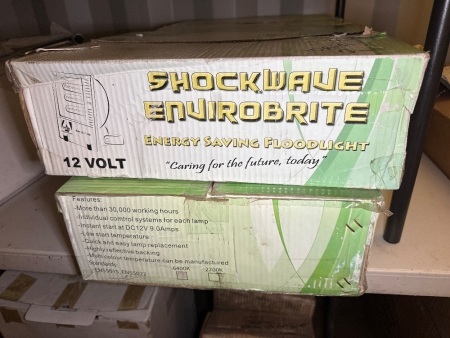 4x Shockwave Envirobrite 12V floodlights - as new in boxes