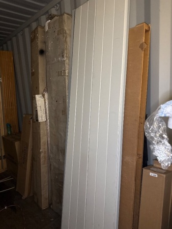 Assorted lot of metal paneling and trims inc Hamptons fence panel