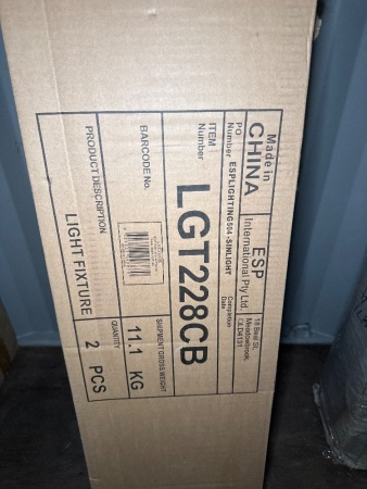 2 boxes of light fixtures - as new boxed