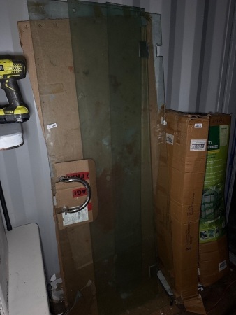 Heavy duty glass panels and door