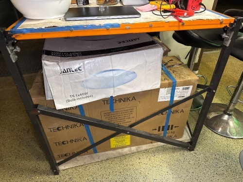 Metal framed table
