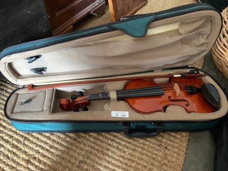 Violin & Bow in Case