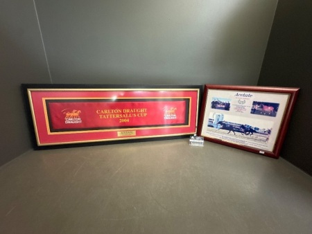 Carlton Draught Tattersall's Cup 2004 Winning Ribbon by Acetate with 1st Place at the Post Photo