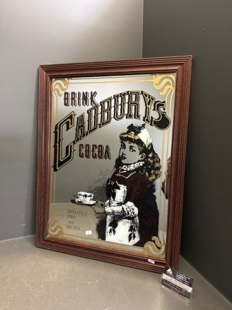 Vintage Drink Cadburys Cocoa Advertising Mirror