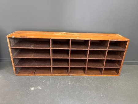 Wooden Pigeon Hole Cabinet