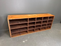 Wooden Pigeon Hole Cabinet - 2