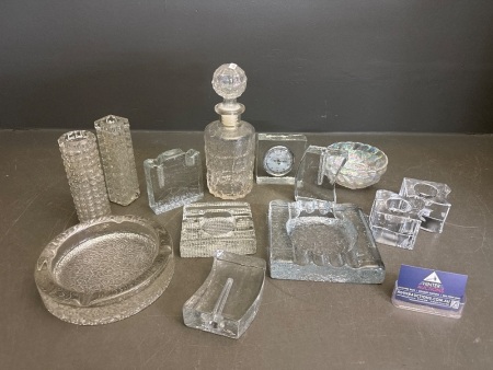 Lot of Clear Crystal Glassware