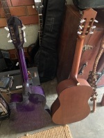 2 Accoustic Guitars - 1 in Purple - 2