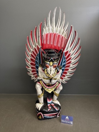 Balinese Garuda Wood Carving, Late 20th Century, Decorative Statement Piece