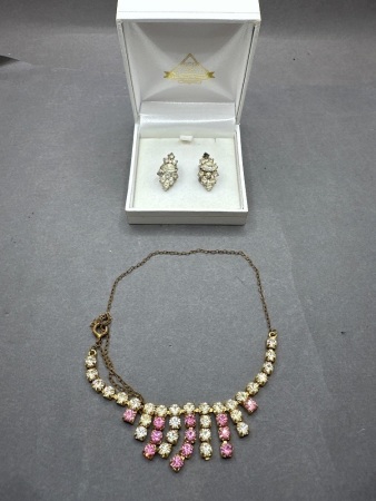 Pink & Clear Rhinestone Set