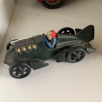 Painted Cast Iron Race Car - 2