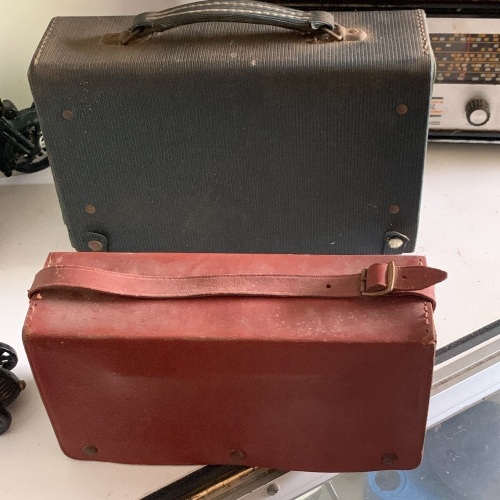 2 Vintage Radiola Transistor Radios 1 Has Cracked Plastic Dial Cover