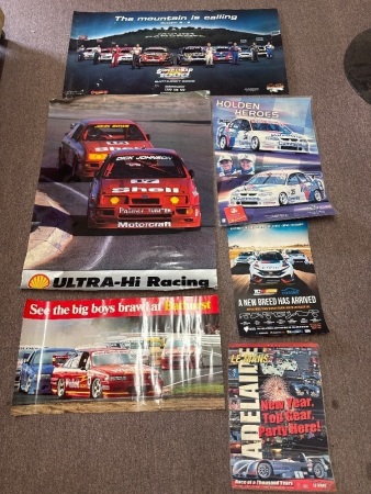 Large Lot of Car Posters