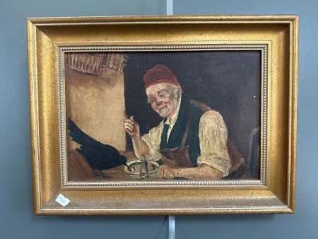 Victorian Oil Painting, Artist Signature on Back