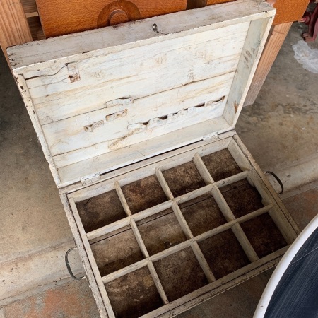 Vintage Carpenters Timber Box with Lift Out Tray