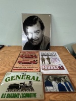 Lot of Vintage Signs and Advertising Mirrors + Clark Gable Portrait on Mirror - 2