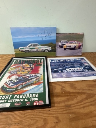 3 Car Posters + 1 Car Poster on Canvas