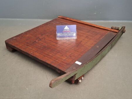 Vintage Table Top Wooden Paper Guillotine