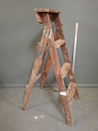 Vintage Wooden Step Ladder