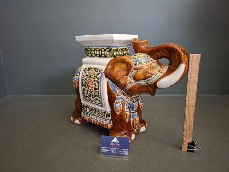 Vintage Ceramic Elephant Stand