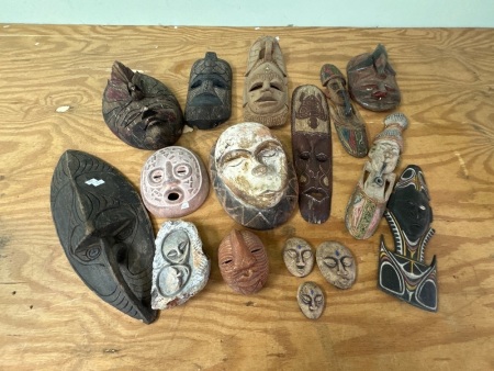 Large Lot of Tribal Masks