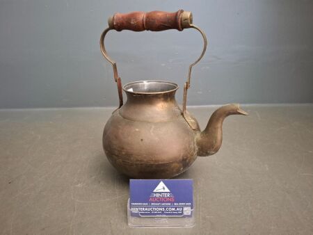 Vintage Solid Brass Tea Kettle