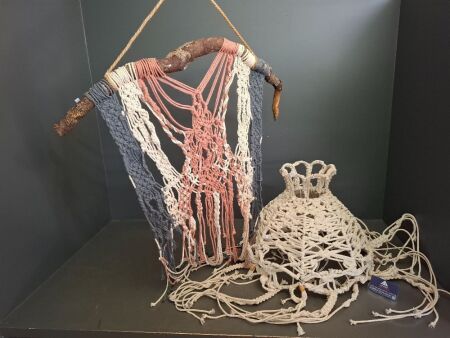 Large Macrame Light Shade & Wall Hanger