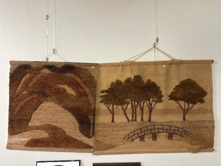 2 Woven Wall Tapestries