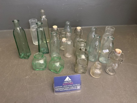 Lot of Small Glass Bottles