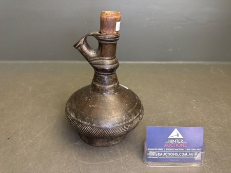 Rare Antique Bronze Smoking Pot