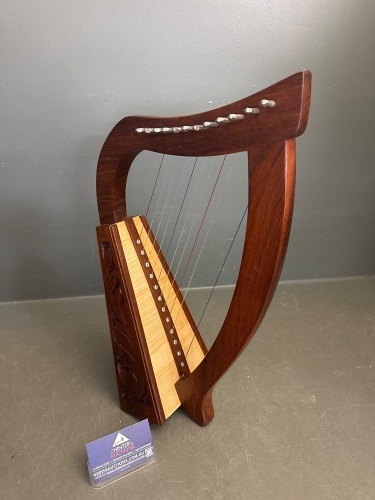 12-String Lap Harp (Missing 2 Strings) - Incs Carry Case + Extra Strings
