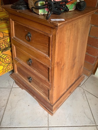 Tapered 3 Drawer Teak Flight of Drawers