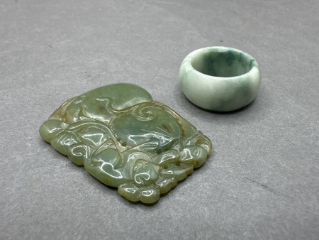 Burma Jade Jadeite Carving & Ring