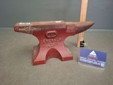 Vintage Cast Steel Anvil - Emerald Brand - 25lbs