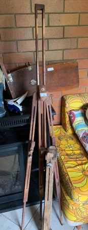 2 Vintage Folding Artists Easels