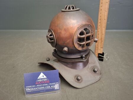 Vintage Mini Copper Deep Sea Divers Helmet