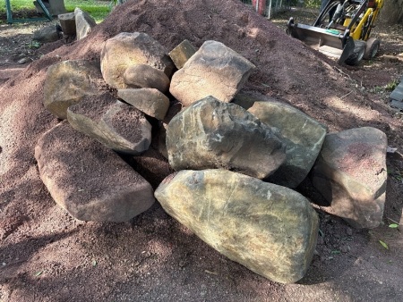 Assorted medium to large garden rocks (Choice 366A, 366B)